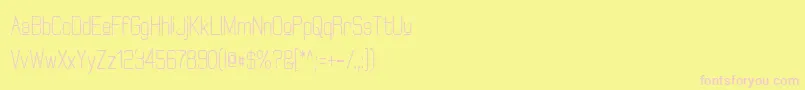 Шрифт ElgethyUpperBoldCondensed – розовые шрифты на жёлтом фоне