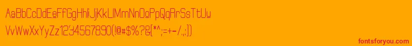 ElgethyUpperBoldCondensed Font – Red Fonts on Orange Background