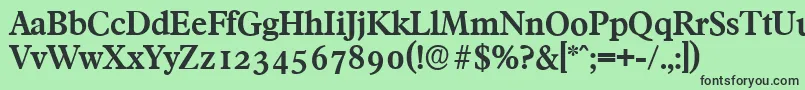 フォントFranciscoserialBold – 緑の背景に黒い文字