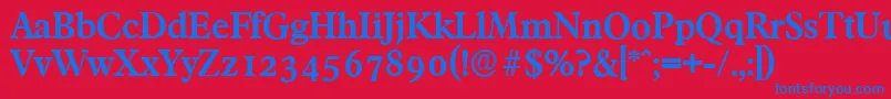 FranciscoserialBold Font – Blue Fonts on Red Background