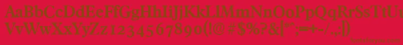FranciscoserialBold Font – Brown Fonts on Red Background