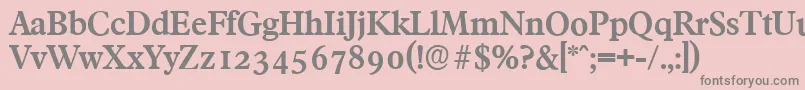 FranciscoserialBold Font – Gray Fonts on Pink Background