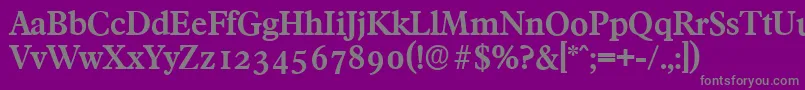 FranciscoserialBold Font – Gray Fonts on Purple Background