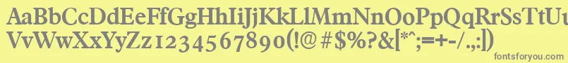 フォントFranciscoserialBold – 黄色の背景に灰色の文字
