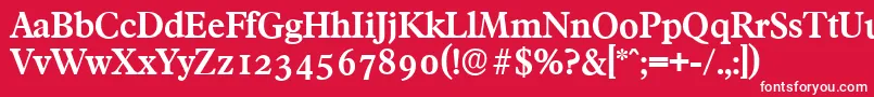 FranciscoserialBold Font – White Fonts on Red Background