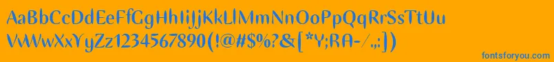 EllipseItcTtBold Font – Blue Fonts on Orange Background