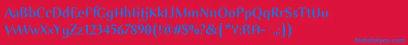 EllipseItcTtBold Font – Blue Fonts on Red Background