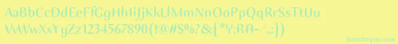 EllipseItcTtBold Font – Green Fonts on Yellow Background
