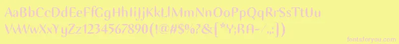 EllipseItcTtBold Font – Pink Fonts on Yellow Background