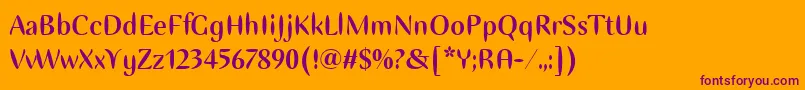 EllipseItcTtBold Font – Purple Fonts on Orange Background