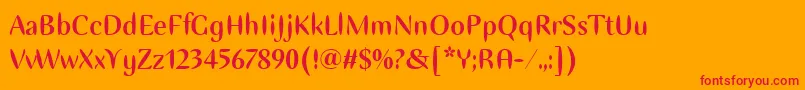 EllipseItcTtBold Font – Red Fonts on Orange Background