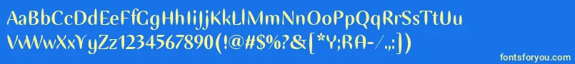 EllipseItcTtBold Font – Yellow Fonts on Blue Background