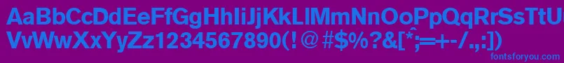 A750SansBold Font – Blue Fonts on Purple Background