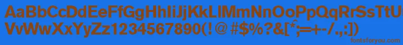 A750SansBold Font – Brown Fonts on Blue Background