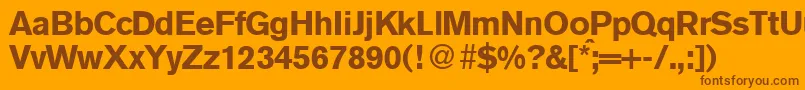 A750SansBold Font – Brown Fonts on Orange Background