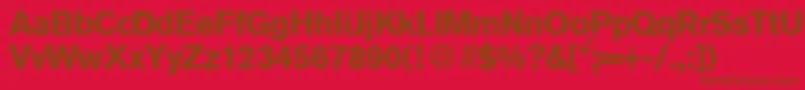 A750SansBold Font – Brown Fonts on Red Background