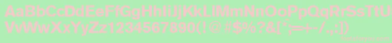 A750SansBold Font – Pink Fonts on Green Background