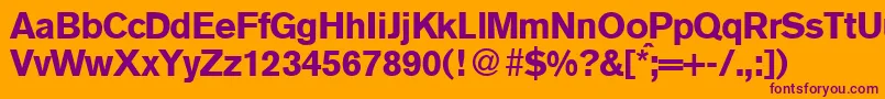 A750SansBold Font – Purple Fonts on Orange Background