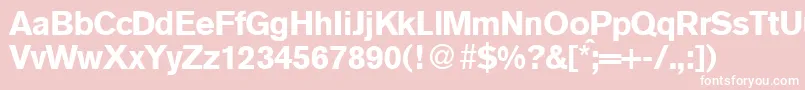 A750SansBold Font – White Fonts on Pink Background