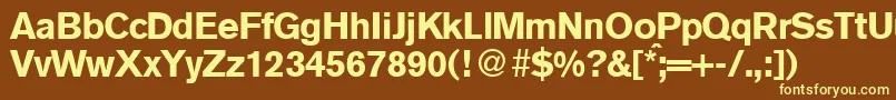 A750SansBold Font – Yellow Fonts on Brown Background
