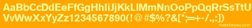 A750SansBold Font – Yellow Fonts on Orange Background