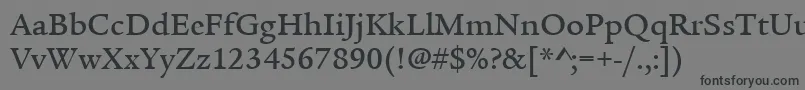 Czcionka ItcLegacySerifLtMedium – czarne czcionki na szarym tle