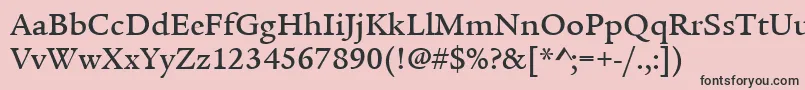 ItcLegacySerifLtMedium Font – Black Fonts on Pink Background