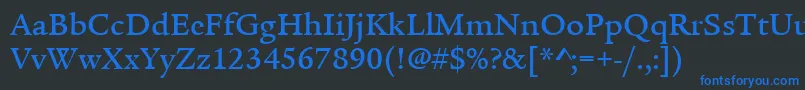 ItcLegacySerifLtMedium Font – Blue Fonts on Black Background