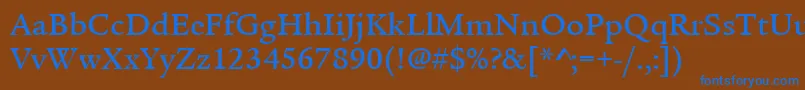 ItcLegacySerifLtMedium Font – Blue Fonts on Brown Background
