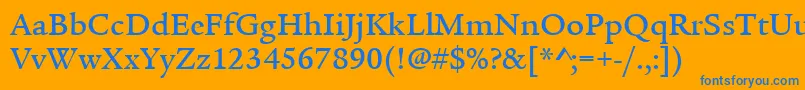 ItcLegacySerifLtMedium Font – Blue Fonts on Orange Background