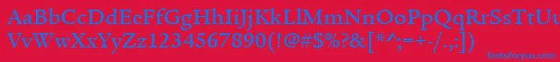 ItcLegacySerifLtMedium Font – Blue Fonts on Red Background