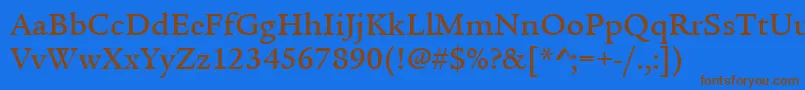 ItcLegacySerifLtMedium Font – Brown Fonts on Blue Background
