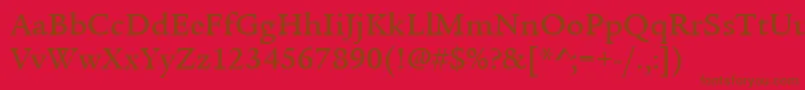 ItcLegacySerifLtMedium Font – Brown Fonts on Red Background