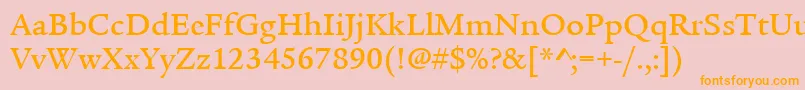 ItcLegacySerifLtMedium Font – Orange Fonts on Pink Background