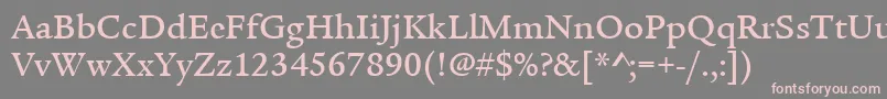ItcLegacySerifLtMedium Font – Pink Fonts on Gray Background