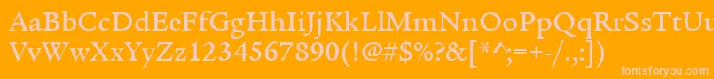 ItcLegacySerifLtMedium Font – Pink Fonts on Orange Background