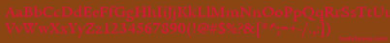 ItcLegacySerifLtMedium Font – Red Fonts on Brown Background