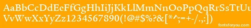 ItcLegacySerifLtMedium Font – White Fonts on Orange Background