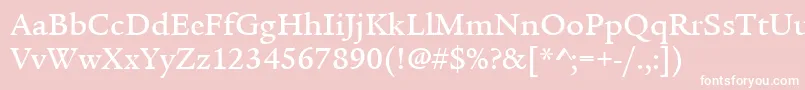 ItcLegacySerifLtMedium Font – White Fonts on Pink Background