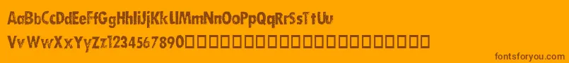 DirtySocksSkinny Font – Brown Fonts on Orange Background