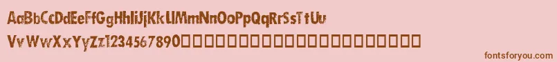 DirtySocksSkinny Font – Brown Fonts on Pink Background