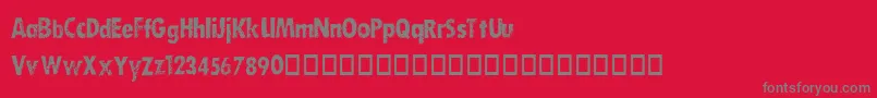 DirtySocksSkinny Font – Gray Fonts on Red Background