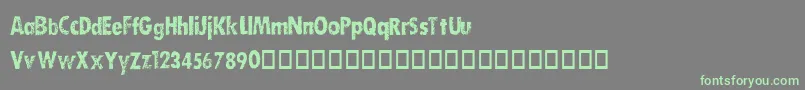 DirtySocksSkinny Font – Green Fonts on Gray Background