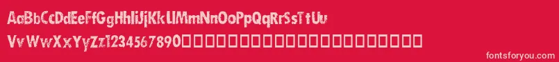 DirtySocksSkinny Font – Pink Fonts on Red Background