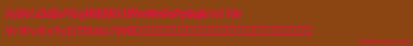 DirtySocksSkinny Font – Red Fonts on Brown Background