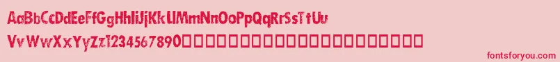 DirtySocksSkinny Font – Red Fonts on Pink Background