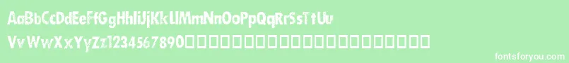 DirtySocksSkinny Font – White Fonts on Green Background