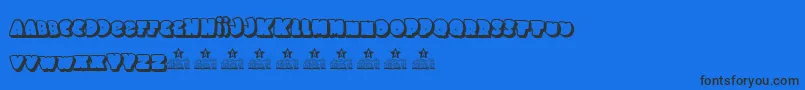 SchoolDays2PersonalUse Font – Black Fonts on Blue Background