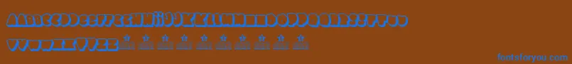 SchoolDays2PersonalUse Font – Blue Fonts on Brown Background