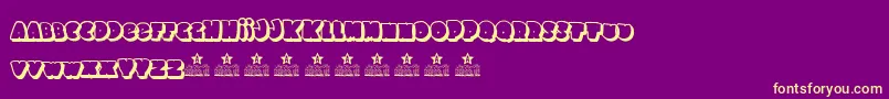 SchoolDays2PersonalUse Font – Yellow Fonts on Purple Background